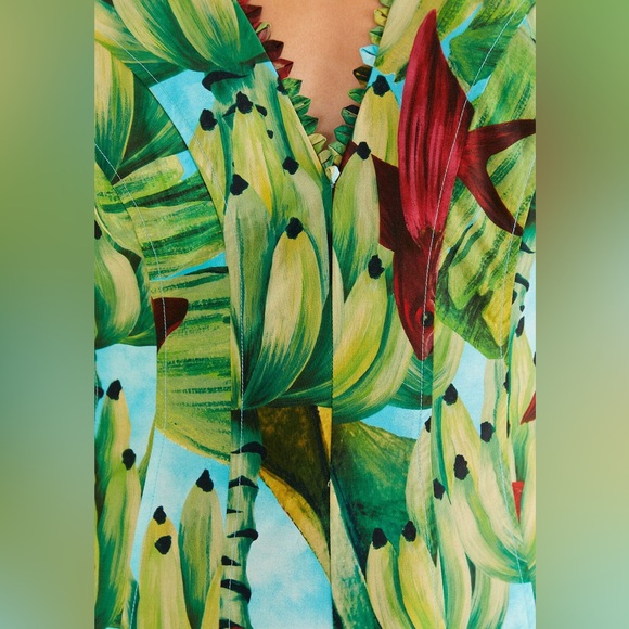 Farm Rio Blue Banana Pingo Midi Dress (SOLD OUT) - Picture 12 of 12